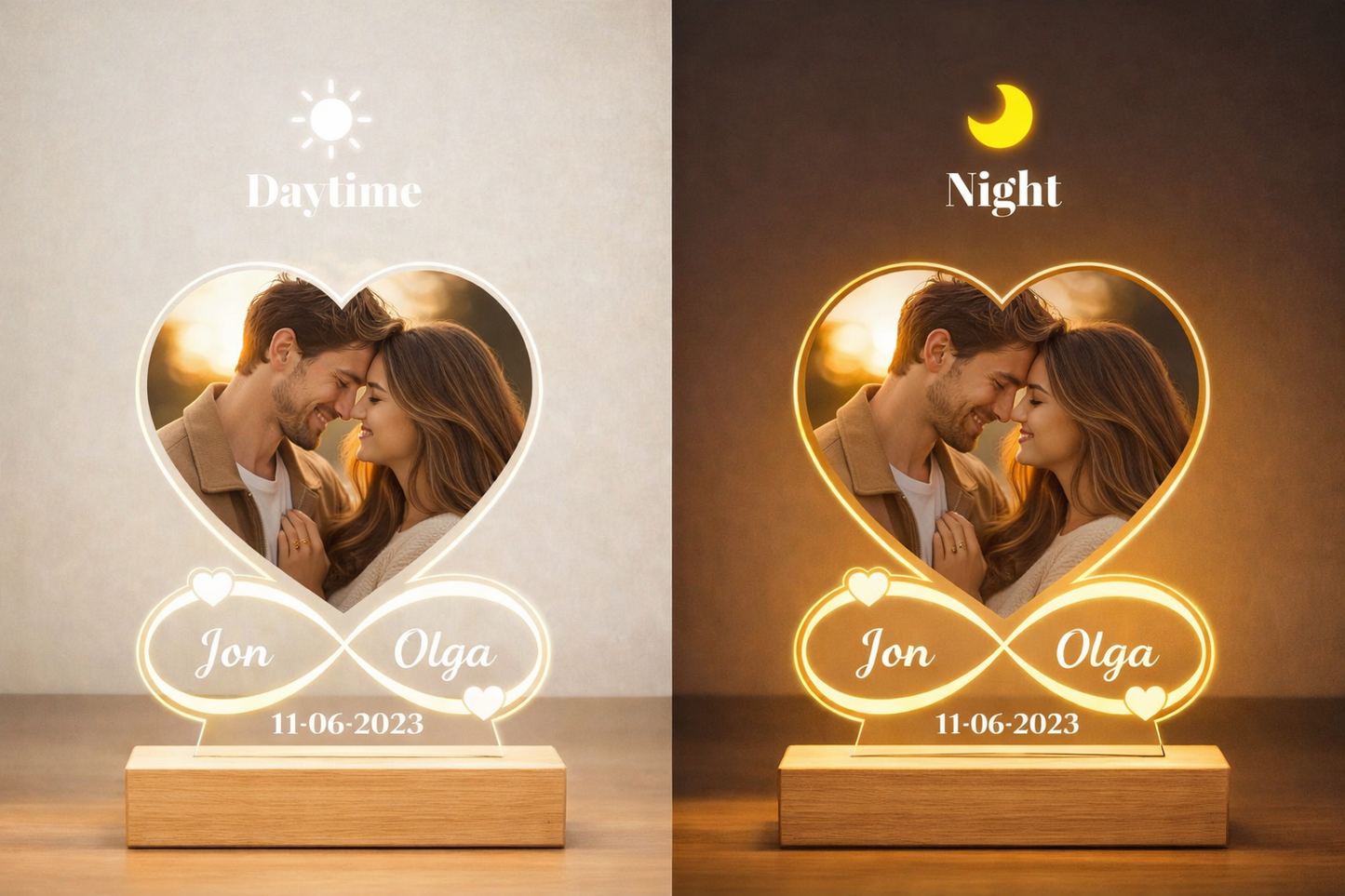 “La Luz de Nuestra Historia” – Marco LED Personalizado ✨❤️